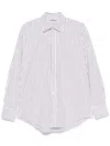Filippa K Cotton Shirt With Striped Pattern And Collar In Gray