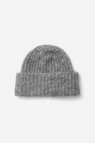 Filippa K Hairy Alpaca Hat In Grey Melange