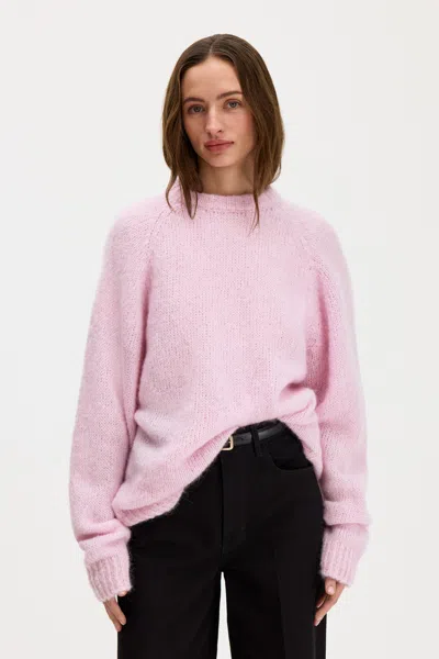 Filippa K Hairy Alpaca Sweater In Light Pink