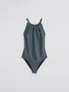 Filippa K Halter Printed Swimsuit In Blue Print