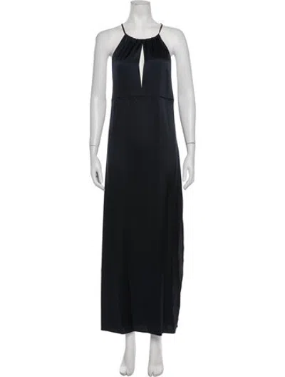 Pre-owned Filippa K Halterneck Long Dress In Black