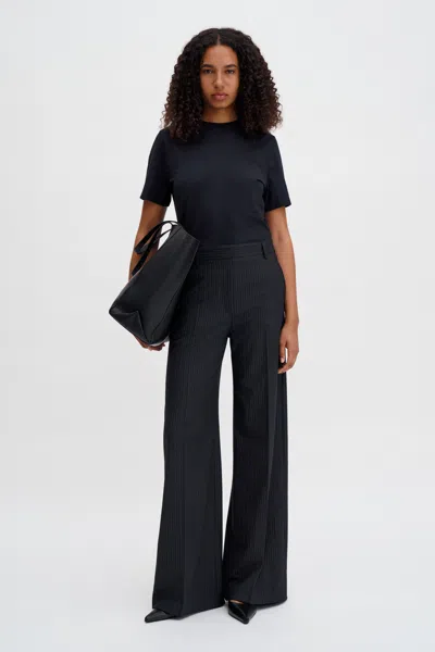 Filippa K Harlow Pinstripe Trousers In Black