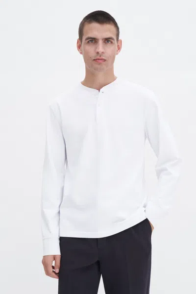 Filippa K Heavy Cotton Henley In White