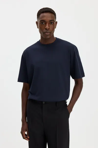 Filippa K Heavy Crewneck Tee In Blue