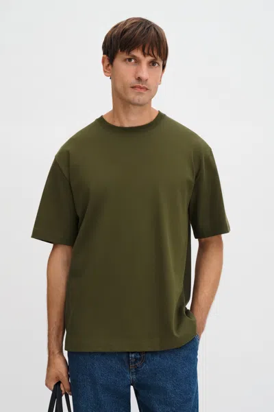 Filippa K Heavy Crewneck Tee In Green
