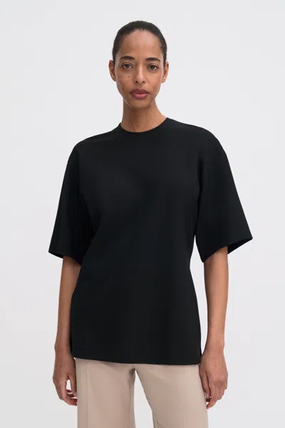 Filippa K Heavy Jersey Oversized Top In Black