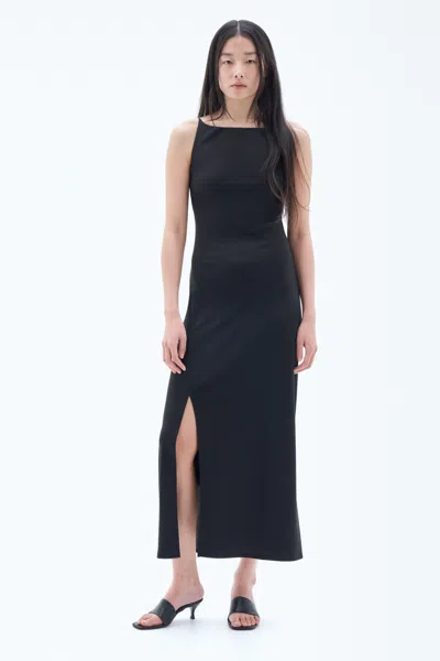 Filippa K High Neck Slip Dress In Black