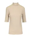 Filippa K Ribbed Turtleneck T-shirt Grey In Neutral