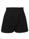 Filippa K High Waist Pleated Shorts Trousers Black In Black