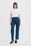 Filippa K High Waisted Cropped Jeans In Blue
