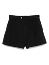 Filippa K High-waisted Pleated Shorts In Black