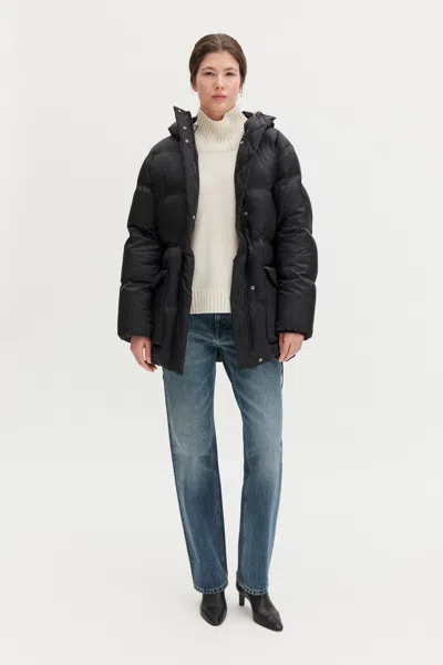 Filippa K - Hooded Puffer Jacket - Damen - Black - Xs - Relaxed Fit