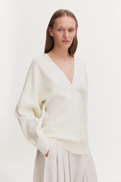 Filippa K Hourglass Cardigan In Calico White