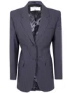 Filippa K Tailored Pinstripe Blazer Notched Lapel In Blue