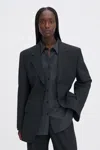 Filippa K Hourglass Pinstripe Blazer In Gray