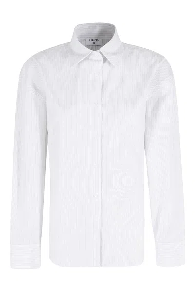 Filippa K Hourglass Pinstripe Shirt In White