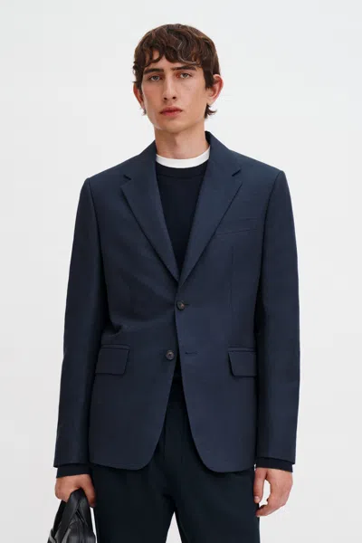 Filippa K Hugh Cotton Linen Blazer In Blue
