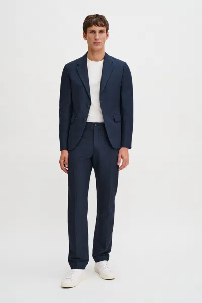 Filippa K Hugo Cotton Linen Trousers In Blue