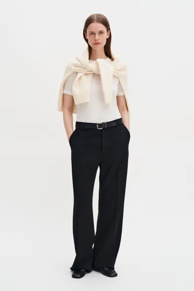 Filippa K Hutton Wool Trousers In Black