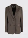 Filippa K Structured Walnut Blazer With Peaked Lapel In Brown