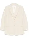 Filippa K Linen And Cotton Blend Blazer Jacket In Beige