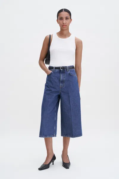 Filippa K Jean Work Shorts In Blue