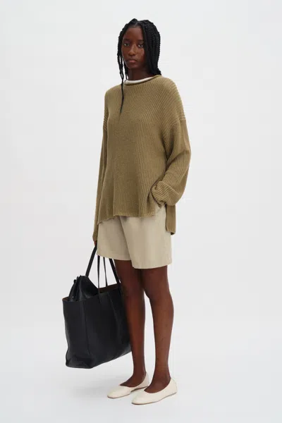 Filippa K Jessa Linen Shorts In Green