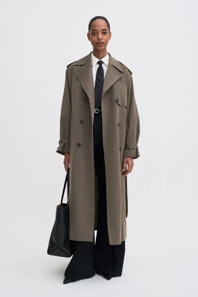 Filippa K Julia Oversized Trench Coat In Brown