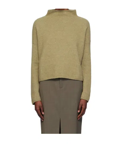 Filippa K Khaki Mika Yak Funnelneck Sweater In Neutral