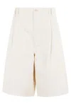 Filippa K Knee-length Relaxed Bermuda Shorts With Front Pleats In White