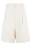 Filippa K Knee-length Relaxed Bermuda Shorts With Front Pleats In White