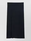 Filippa K Knit Asymmetrical Skirt Front Slit In Black
