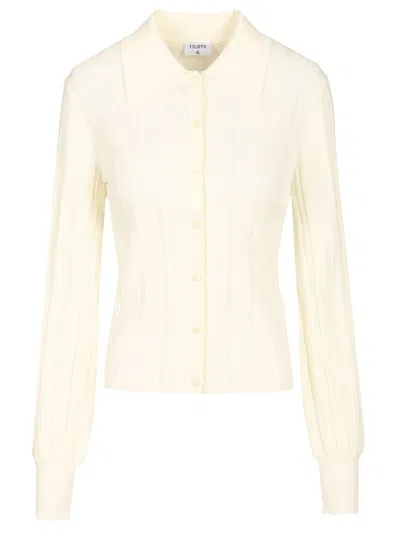 Filippa K Knit Cardigan Knitwear White