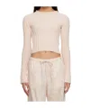 Filippa K Pink Rib Sweater In Neutral