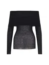 Filippa K Light Off Shoulder Top In Black
