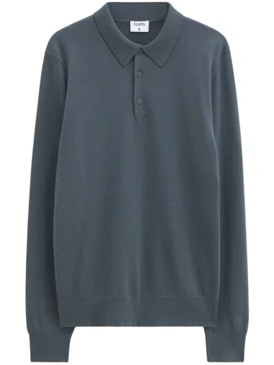 Filippa K Knitted Polo Shirt In Green