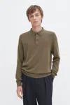 Filippa K Knitted Polo Shirt In Green