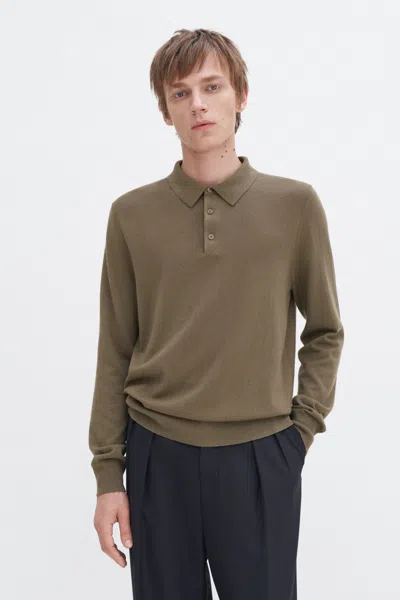 Filippa K Knitted Polo Shirt In Green