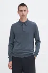 Filippa K Knitted Polo Shirt In Green