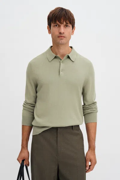 Filippa K Knitted Polo Shirt In Green