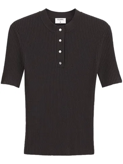 Filippa K Knitted Top In Brown