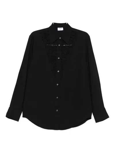 Filippa K Lace-detail Shirt In Black