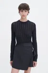 Filippa K Lace Knit Top In Black