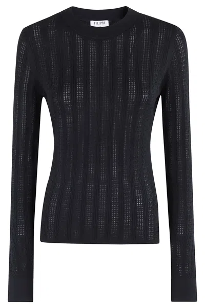 FILIPPA K LACE KNIT TOP