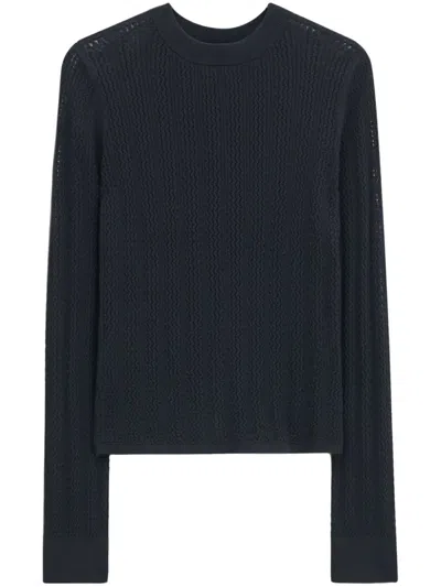 Filippa K Strickoberteil Mit Spitze In Schwarz