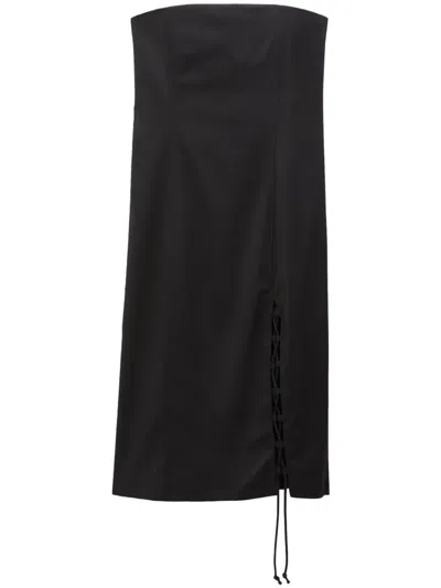 Filippa K Lace-up-detail Tube Dress In Black