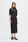 Filippa K Layered Frill Crepe Skirt In Black