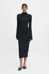 Filippa K Layered Frill Dress In Black