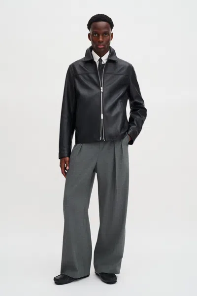 Filippa K Leather Coach Jacket In Black