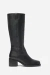 Filippa K Leather Riding Boots In Black